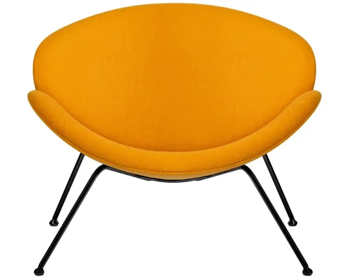 Кресло дизайнерское  72-LMO EMILY, цвет сиденья желтый (AF13), цвет основания черный Dobrin, жёлтый/ткань, ножки/металл/чёрный, размеры - ****810*780 фото 7