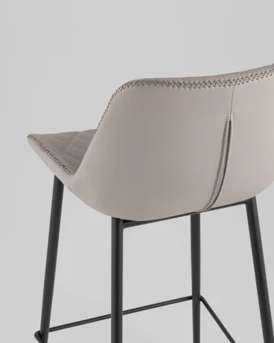 Стул барный Arch, экокожа, серый УТ000039351 Stool Group, серый/экокожа, ножки//чёрный, размеры - ****435*510 фото 3