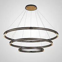 Люстра подвесная HALLVIG D157 D122 D72 201167-23 ImperiumLoft чёрная на 3 лампы, основание чёрное в стиле современный 