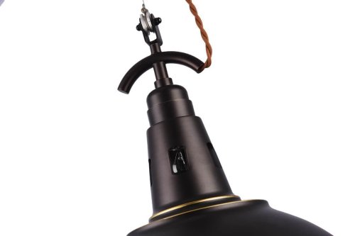 Светильник подвесной лофт Ming VL6196P01 Vele Luce коричневый 1 лампа, основание коричневое в стиле лофт  фото 3