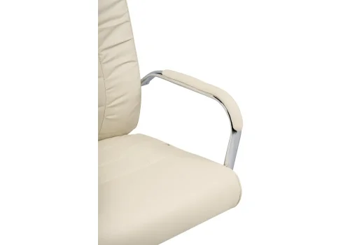 Компьютерное кресло Longer cream 15262 Woodville, бежевый/искусственная кожа, ножки/металл/хром, размеры - *1280***600*660 фото 7