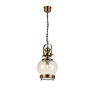 Светильник подвесной лофт Vintage 4973 Mantra прозрачный 1 лампа, основание бронзовое в стиле лофт 