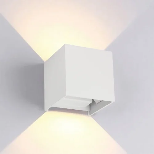 Настенный светильник LED Rullo A1714AL-2WH Arte Lamp уличный IP65 белый 2 лампы, плафон белый в стиле хай-тек современный LED фото 3