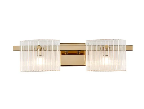 Бра 4532/A gold Newport прозрачный на 2 лампы, основание золотое в стиле американский современный классический 