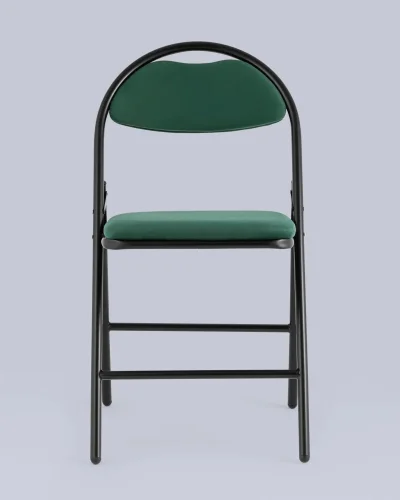 Стул складной Hagen велюр зелёный каркас черный УТ000036891 Stool Group, зелёный/велюр, ножки/металл/чёрный, размеры - *820***440*460 фото 2