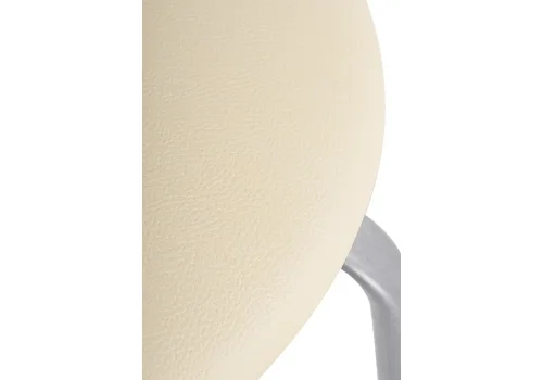 Барный стул Sadov ваниль в крапинку / светлый мусс 459664 Woodville, бежевый/искусственная кожа, ножки/металл/серый, размеры - ****410*470 фото 6