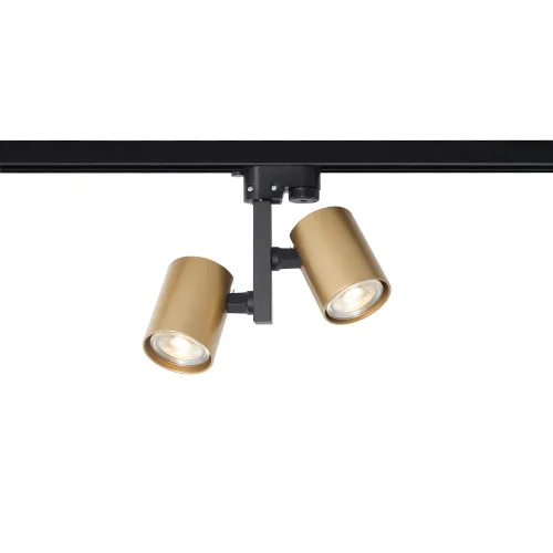 Трековый светильник однофазный CLT 0.31 001 60C2 BL-GO Crystal Lux золотой для шинопроводов серии CLT 0.31 чёрный фото 3