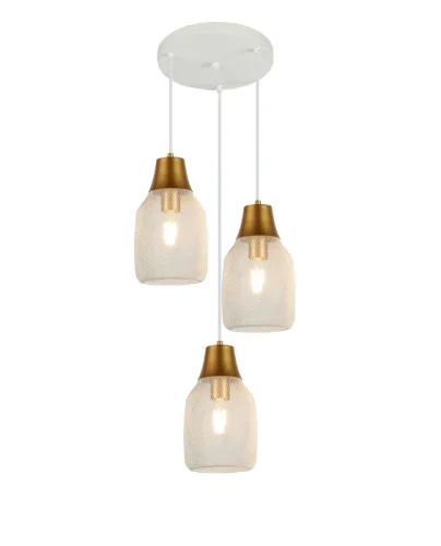 Светильник подвесной Adalina V11845-3P Moderli белый на 3 лампы, основание белое в стиле лофт современный каскад фото 2 Светильник подвесной Adalina V11845-3P Moderli белый на 3 лампы, основание белое в стиле лофт современный каскад фото 2
