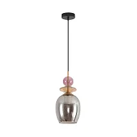 Светильник подвесной Irime 8297/1A Lumion серый на 1 лампу, основание чёрное в стиле современный 