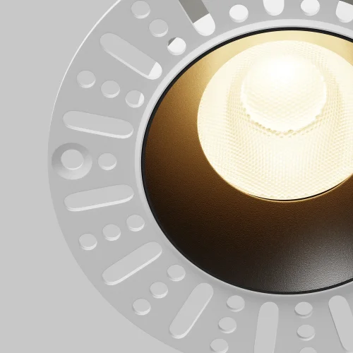 Светильник точечный LED Dip DL121-15W-3K-TRS-B Maytoni чёрный на 1 лампу, основание чёрное в стиле современный хай-тек круглый для затирки фото 4