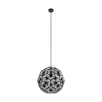 Светильник подвесной Skoura 1 39619 Eglo чёрный 1 лампа, основание чёрное в стиле современный 
