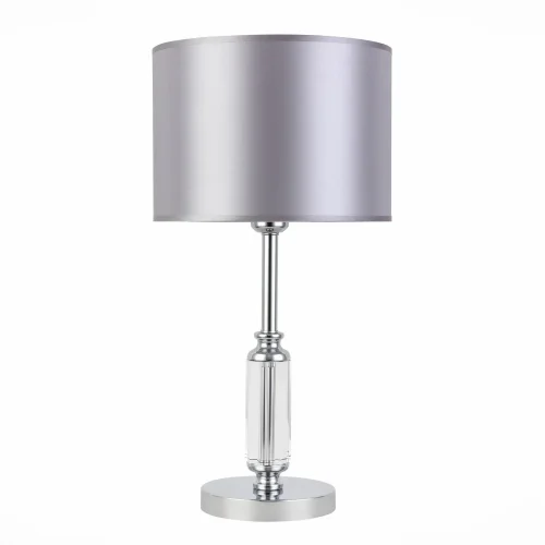Настольная лампа Snere SLE107204-01 Evoluce белая серая 1 лампа, основание хром металл стекло в стиле современный  фото 2