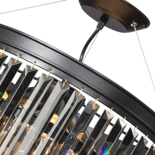 Люстра потолочная V5149-1/6S Vitaluce серая чёрная на 6 ламп, основание чёрное в стиле классический современный фото 2