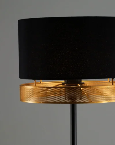 Торшер Gela V10630-1F Moderli  золотой чёрный 1 лампа, основание чёрное в стиле современный лофт
 фото 3