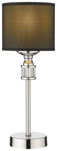 Настольная лампа 293-124-01 Velante чёрная 1 лампа, основание хром металл в стиле современный 