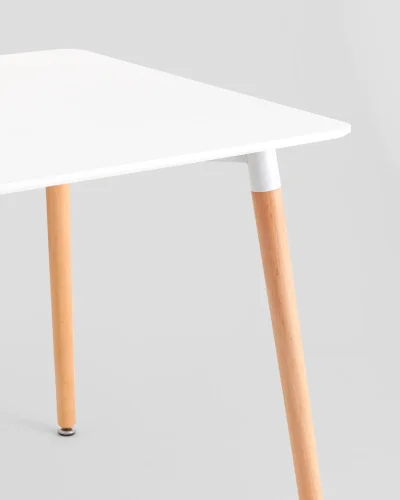 Стол Oslo Square 80*80, белый на деревянных ножках УТ000039065 Stool Group столешница белая из мдф фото 5
