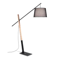 Торшер EMINENT PT1 NERO Ideal Lux гибкий чёрный 1 лампа, основание чёрное в стиле современный
