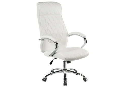 Компьютерное кресло Monte белое 1863 Woodville, белый/искусственная кожа, ножки/металл/хром, размеры - ****670*750