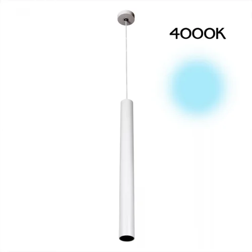 Светильник подвесной LED Тубус CL01PBL070N Citilux белый 1 лампа, основание белое в стиле хай-тек современный трубочки