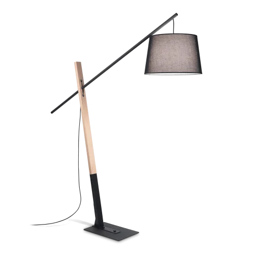 Торшер EMINENT PT1 NERO Ideal Lux гибкий чёрный 1 лампа, основание чёрное в стиле современный
