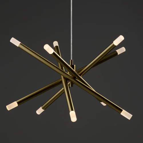 Светильник подвесной LED Wands FR6130PL-L30B Freya белый на 1 лампу, основание латунь в стиле современный фото 9