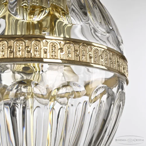 Светильник подвесной 5680/20 G Clear/M-1H Bohemia Ivele Crystal прозрачный 3 лампы, основание золотое в стиле классический  фото 6