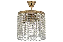 Люстра хрустальная потолочная Cremono E 1.2.25.200 G Dio D'Arte без плафона на 4 лампы, основание золотое в стиле классический 