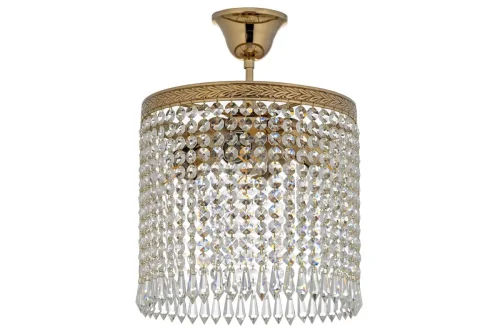 Люстра хрустальная потолочная Cremono E 1.2.25.200 G Dio D'Arte без плафона на 4 лампы, основание золотое в стиле классический 