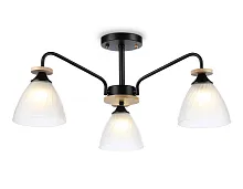 Светильник потолочный TR9564 Ambrella light белый 3 лампы, основание чёрное в стиле современный 