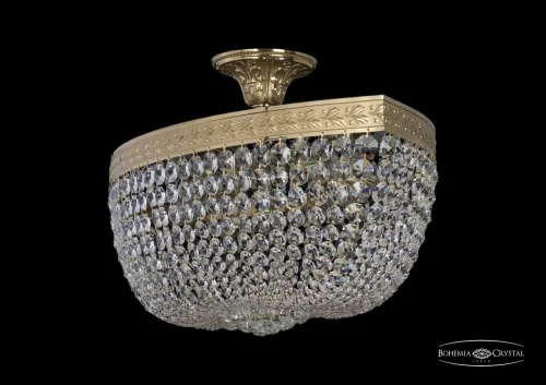 Люстра потолочная хрустальная 19283/90IV G Bohemia Ivele Crystal прозрачная на 12 ламп, основание золотое в стиле классический sp фото 2