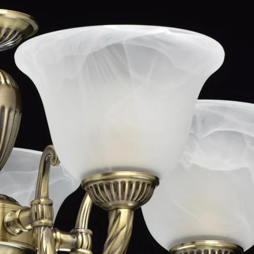 Люстра подвесная Ариадна 450016305 MW-Light белая на 5 ламп, основание бронзовое в стиле классический  фото 7