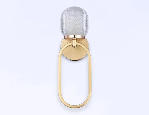 Бра TR5424 Ambrella light прозрачный на 1 лампу, основание золотое в стиле современный фото 4