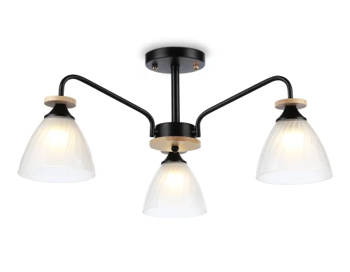 Светильник потолочный TR9564 Ambrella light белый 3 лампы, основание чёрное в стиле современный 