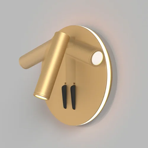 Бра с выключателем LED Ios 176 C176-WL-01-6W-MG Maytoni золотой на 1 лампу, основание матовое золото в стиле хай-тек минимализм фото 2