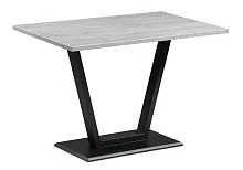 Стол на тумбе Мичиган Лофт 110х70 25 мм бетон / черный матовый 515297 Woodville столешница серая из лдсп