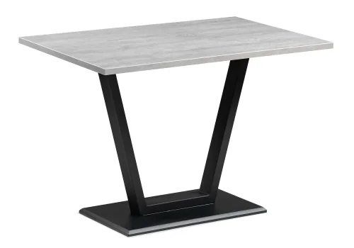 Стол на тумбе Мичиган Лофт 110х70 25 мм бетон / черный матовый 515297 Woodville столешница серая из лдсп