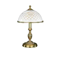 Настольная лампа P 7102 M Reccagni Angelo белая 2 лампы, основание золотое латунь металл в стиле классический 