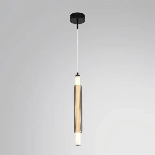 Светильник подвесной LED Trendy 6556/15WCL Lumion серый на 1 лампу, основание чёрное в стиле современный фото 6
