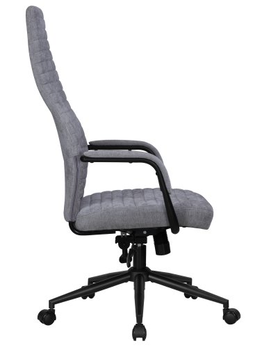 Офисное кресло для руководителей DOBRIN LOKI (серый (VRH230-03)) цвет сиденья серый (VRH230-03), цвет основания черный Dobrin, серый/текстиль, ножки/металл/, размеры - 1175*1260**** фото 3