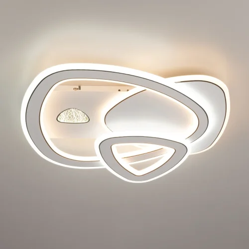 Люстра потолочная LED с пультом Costa CL741012 Citilux белая на 1 лампа, основание белое в стиле хай-тек современный с пультом фото 4