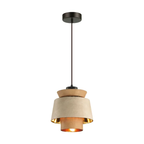 Светильник подвесной Kressa 4992/1 Odeon Light бежевый золотой 1 лампа, основание чёрное в стиле современный  фото 3