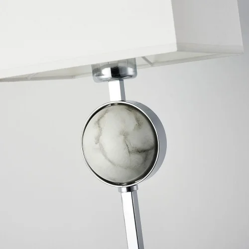 Настольная лампа Diva 2821-1T Favourite белая 1 лампа, основание хром металл в стиле классический  фото 4