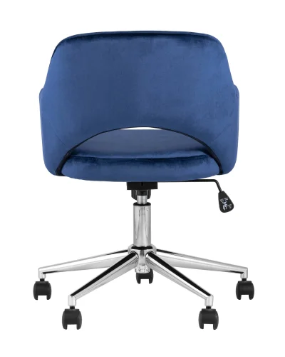 Кресло офисное Кларк, велюр, синий УТ000005057 Stool Group, синий/велюр, ножки/металл/хром, размеры - ****540*590 фото 6