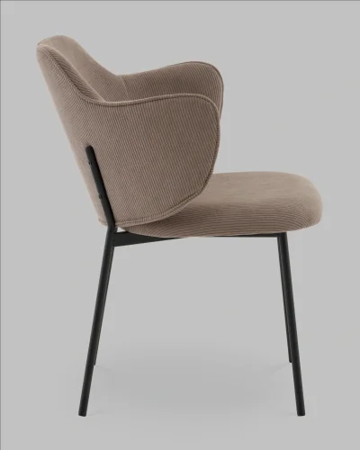 Стул Джиннет велюр капучино УТ000041753 Stool Group, капучино/велюр, ножки/металл/чёрный, размеры - ***** фото 3 Стул Джиннет велюр капучино УТ000041753 Stool Group, капучино/велюр, ножки/металл/чёрный, размеры - ***** фото 3