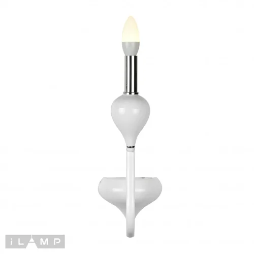 Бра Lady B88003-1 WH iLamp без плафона на 1 лампу, основание белое в стиле американский современный 