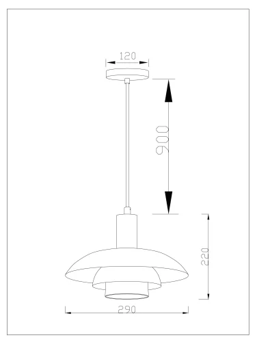 Светильник подвесной Pescara V10659-1P Moderli чёрный 1 лампа, основание чёрное в стиле современный скандинавский лофт  фото 5