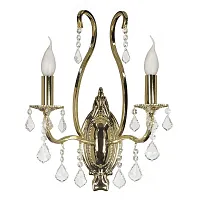 Бра хрустальный Ercolano E 2.1.2.602 G Arti Lampadari без плафона 2 лампы, основание золотое в стиле классический 
