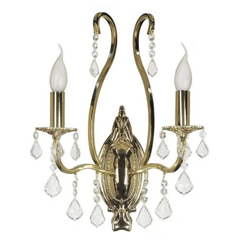 Бра хрустальный Ercolano E 2.1.2.602 G Arti Lampadari без плафона на 2 лампы, основание золотое в стиле классический 