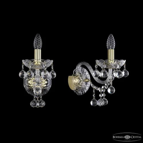 Бра 1409B/1/160/XL G Bohemia Ivele Crystal без плафона на 1 лампа, основание золотое в стиле классический sp