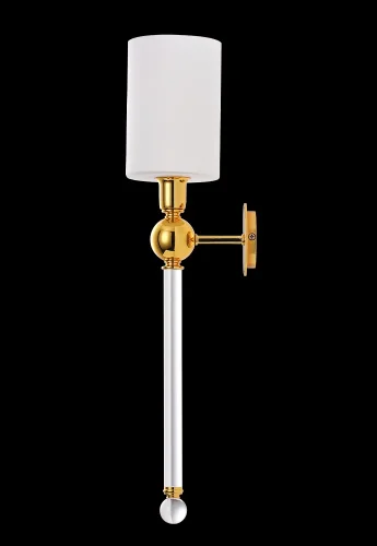 Бра MIRABELLA AP1 GOLD/WHITE Crystal Lux белый на 1 лампа, основание золотое в стиле современный  фото 5